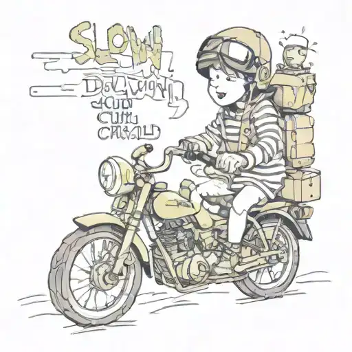 slow down you crazy child tattoo design idea