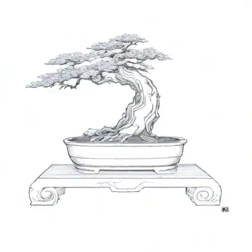 a bonsai tree tattoo design idea