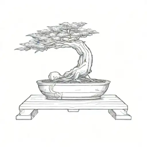 a bonsai tree tattoo design idea