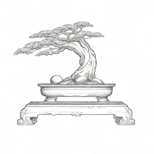 a bonsai tree tattoo design idea