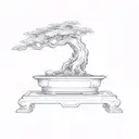 a bonsai tree tattoo design idea