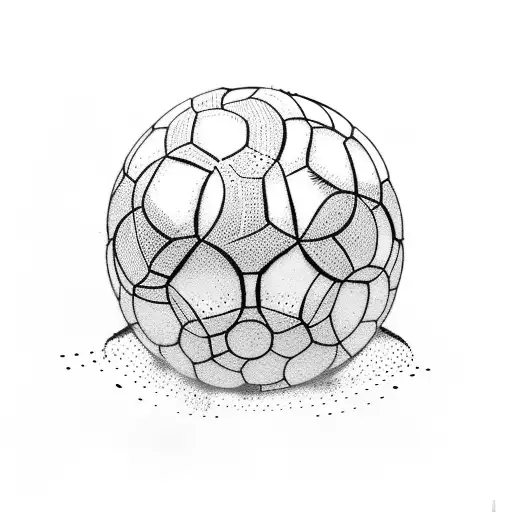 handball ball with number 16 tattoo design idea
