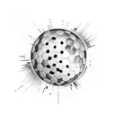 handball ball with number 16 tattoo design idea
