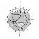 handball ball with number 16 tattoo design idea