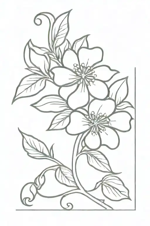 Rose, Honeysuckle, Daisy, Sweet pea Flower back tattoo tattoo design idea