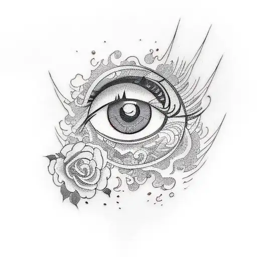 crying eyes tattoo design idea