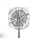windmill tattoo design idea