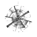 windmill tattoo design idea