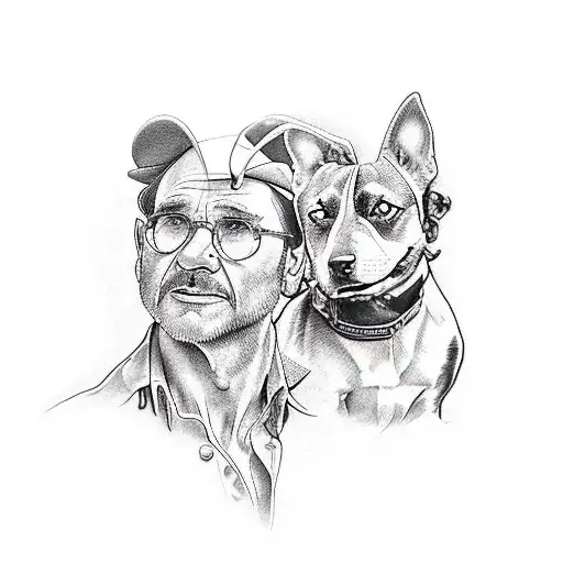 if indiana jones was a dog tattoo design idea