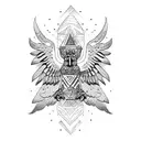 Aztec Eagle  tattoo design idea