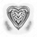 Heart tattoo design idea