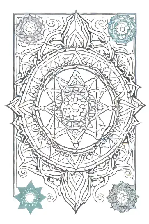 chakra symbols tattoo design idea