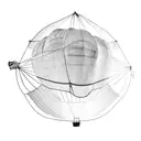 red hot air balloon tattoo design idea