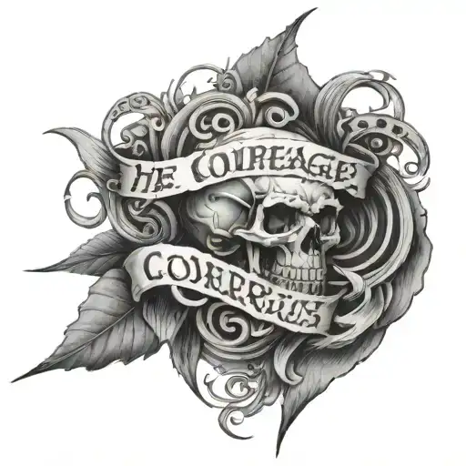 He who is not courageous enough to take risks will accomplish nothing in life. tattoo design idea