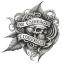 He who is not courageous enough to take risks will accomplish nothing in life. tattoo design idea