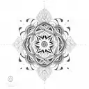 dotwork sleeve mandala  tattoo design idea