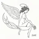 people change even satan used to be an angel tattoo design idea