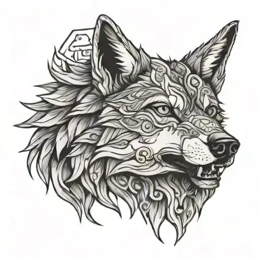 alpha wolf tattoo design idea