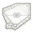 baseball home plate tattoo design idea