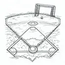 baseball home plate tattoo design idea