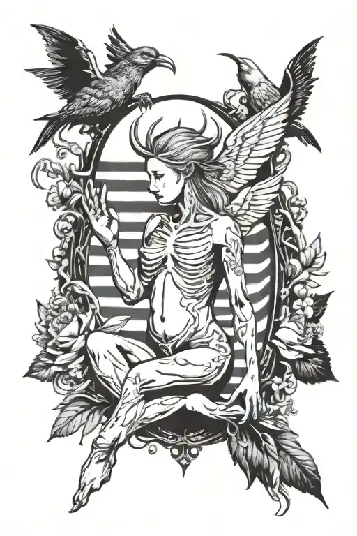 nirvana in utero album tattoo design idea