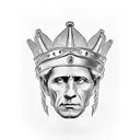 caesar crown  tattoo design idea