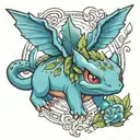 bulbasaur, articuno tattoo design idea
