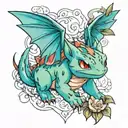 bulbasaur, articuno tattoo design idea