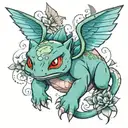 bulbasaur, articuno tattoo design idea