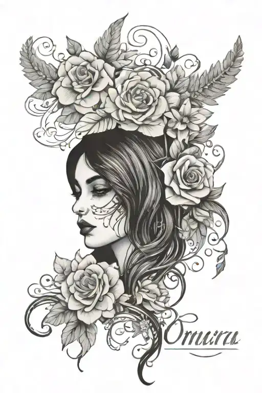 Omaira, Valentina, Camila, Sandra, Andrea, Isabella, the names between laced tattoo design idea