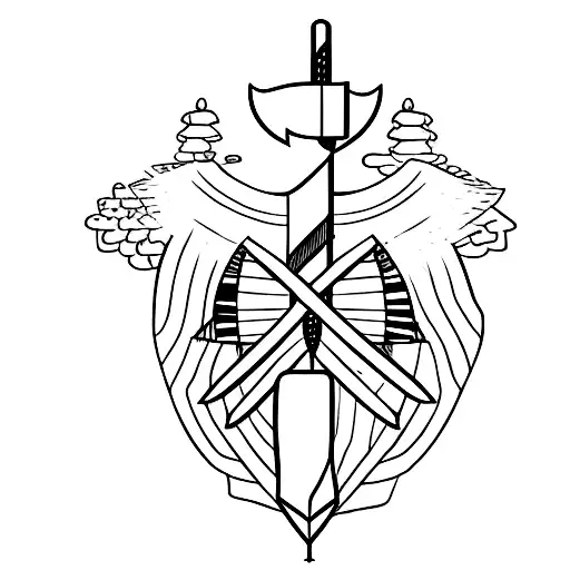 bow and arrow tattoo design idea