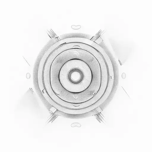 A music player with Stray Kids' logo and futuristic sound waves tattoo design idea