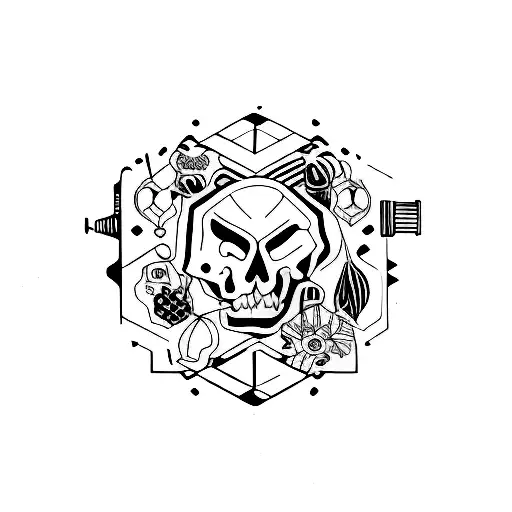 vinil disc tattoo design idea