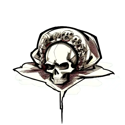 Skull tattoo design idea