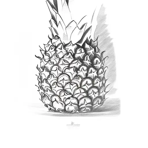 Pineapple tattoo design idea
