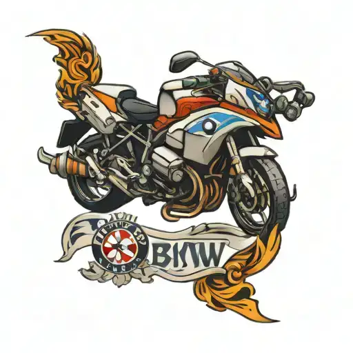 bmw logo incorporated tattoo design idea