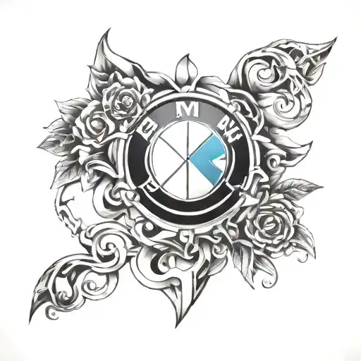 bmw logo intertwined tattoo design idea