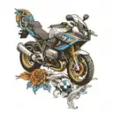 bmw logo incorporated tattoo design idea