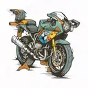 bmw logo incorporated tattoo design idea