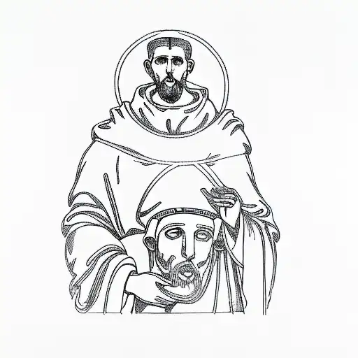 st francis of assisi tattoo design idea