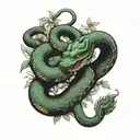 snakes wrapped around arm tattoo design idea