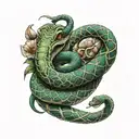 snakes wrapped around arm tattoo design idea