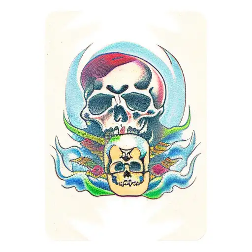 tarot death card 13 mexican tattoo design idea