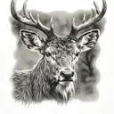 Scottish Stag Portrait demonstrating my resilience tattoo design idea
