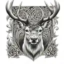 Scottish Stag Portrait demonstrating my resilience tattoo design idea