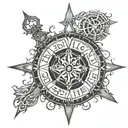 vegvisir viking compass tattoo design idea