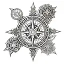 vegvisir viking compass tattoo design idea