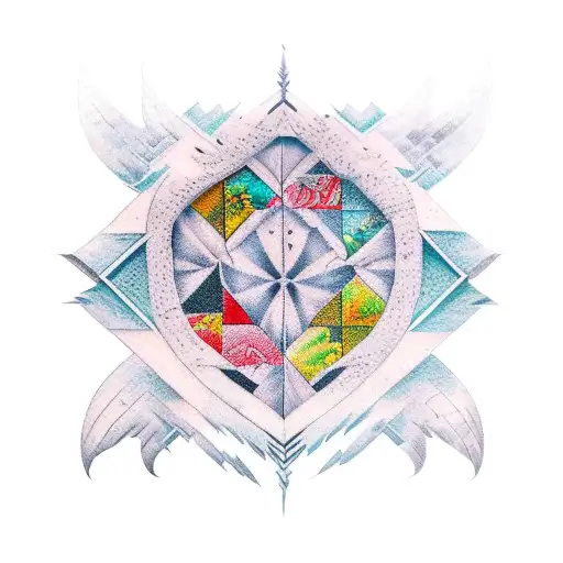 patchwork style icarus tatoo tattoo design idea