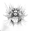 patchwork style icarus tatoo tattoo design idea