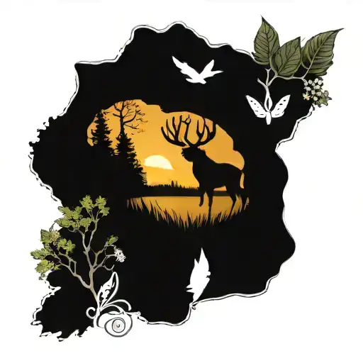 Minnesota nature scene tattoo design idea